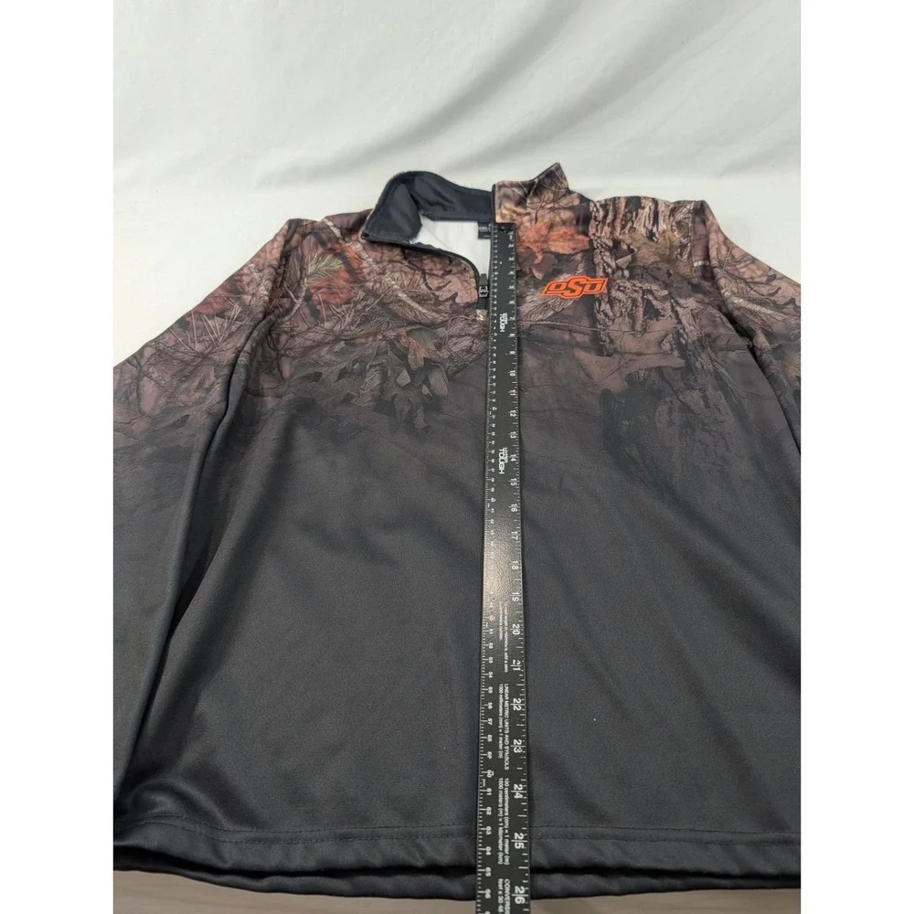 Oklahoma State Quarter Zip Jacket Mens Medium Camo Colosseum Hunting Camo